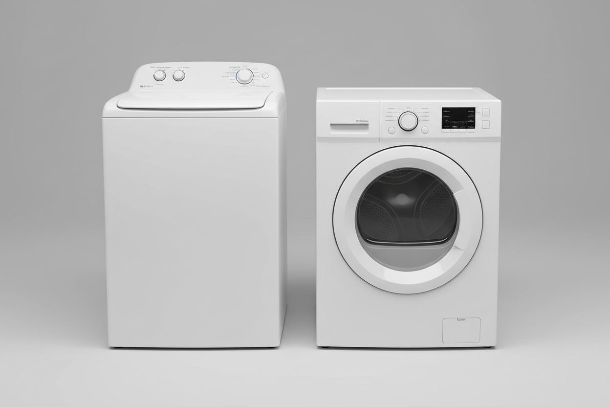 make them white and basic top load washer with front load dryer